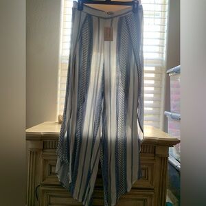American Rag Blue and White Striped Wide Leg Pants